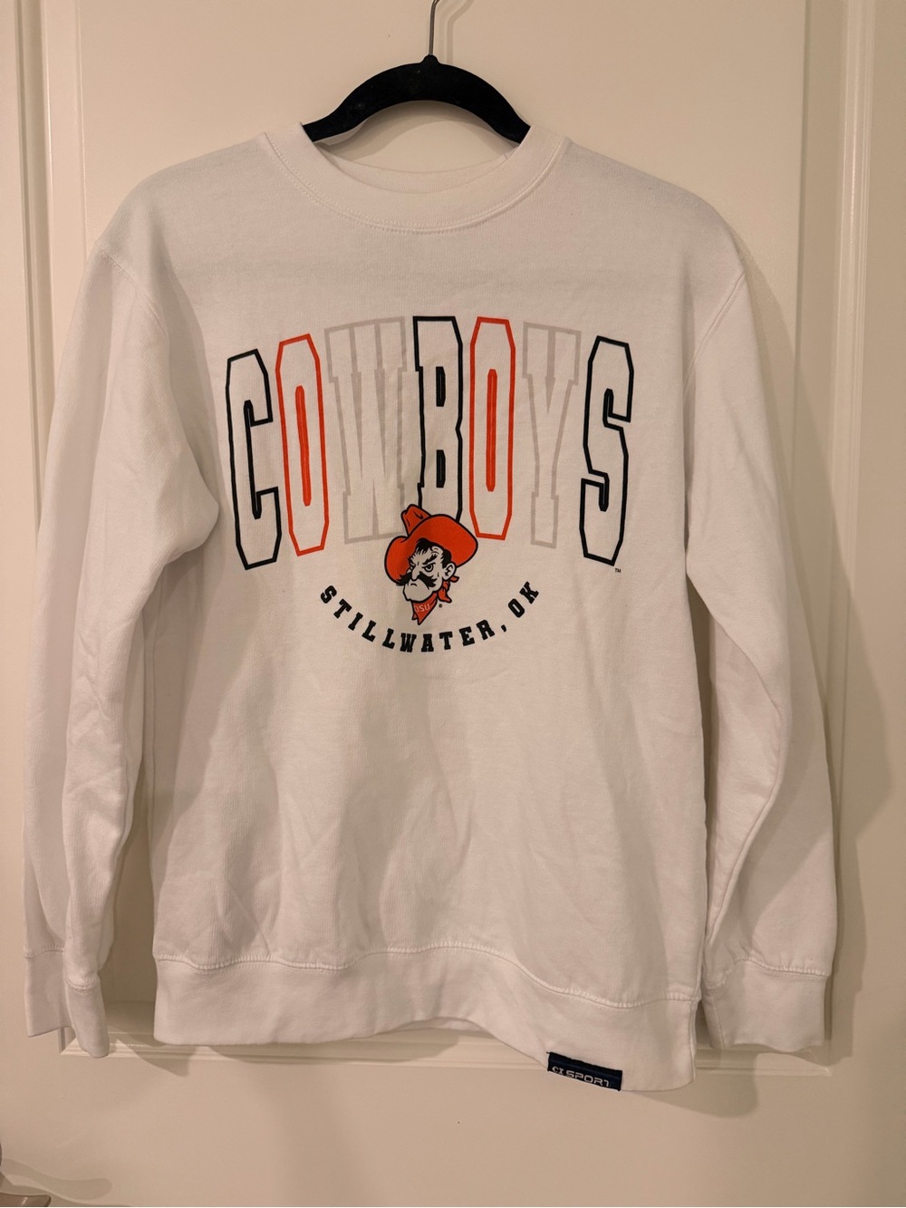 Oklahoma State Cowboys OSU Women’s Small White Graphic Crewneck Sweatshirt